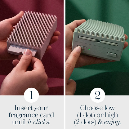 ZEYA Epilogue fragrance card for the waterless ZEYA portable diffuser