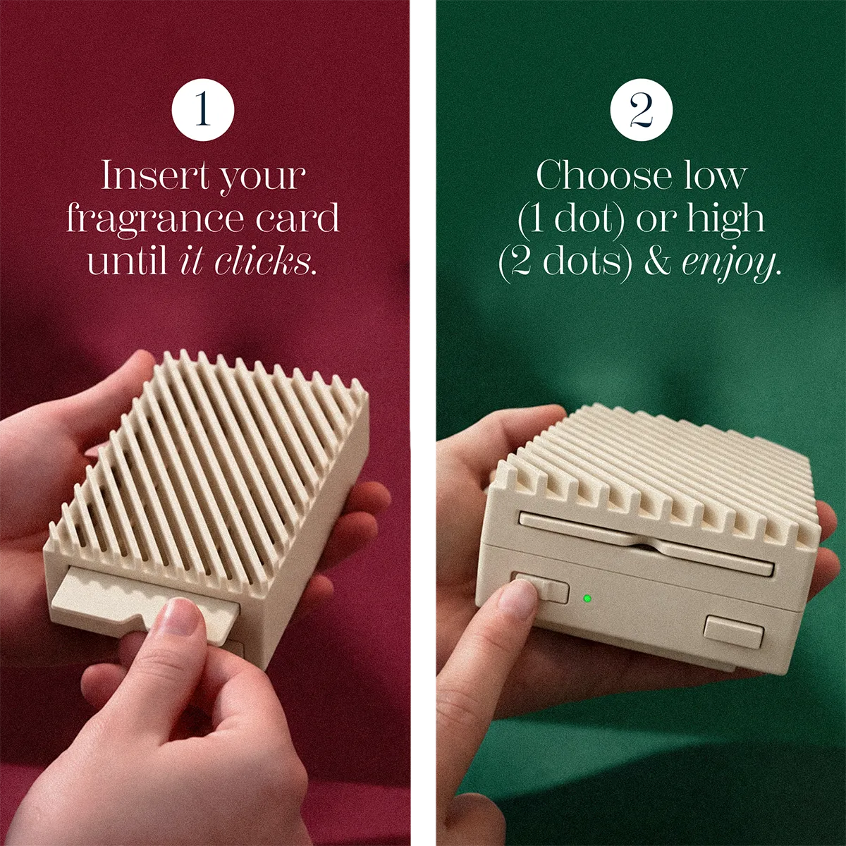 ZEYA Third Date Vibes fragrance card for the waterless ZEYA portable diffuser